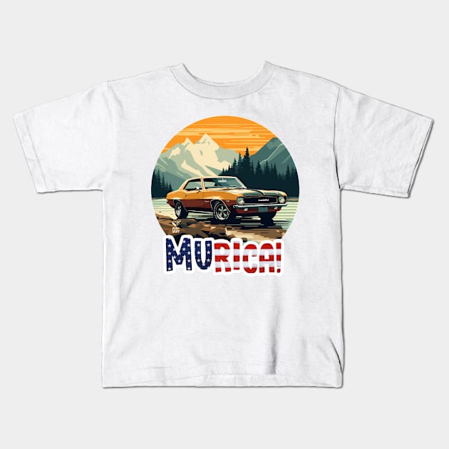 MURICA - Classic Cars i Kids T-Shirt by mutu.stuff